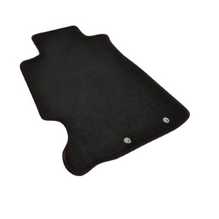 SPEC-D TUNING Spec-D Tuning MAT-RSX02-ATW Red Stitches Floor Mat for 02 to 06 Acura RSX; Black - 2 x 22 x 33 in. MAT-RSX02-ATW